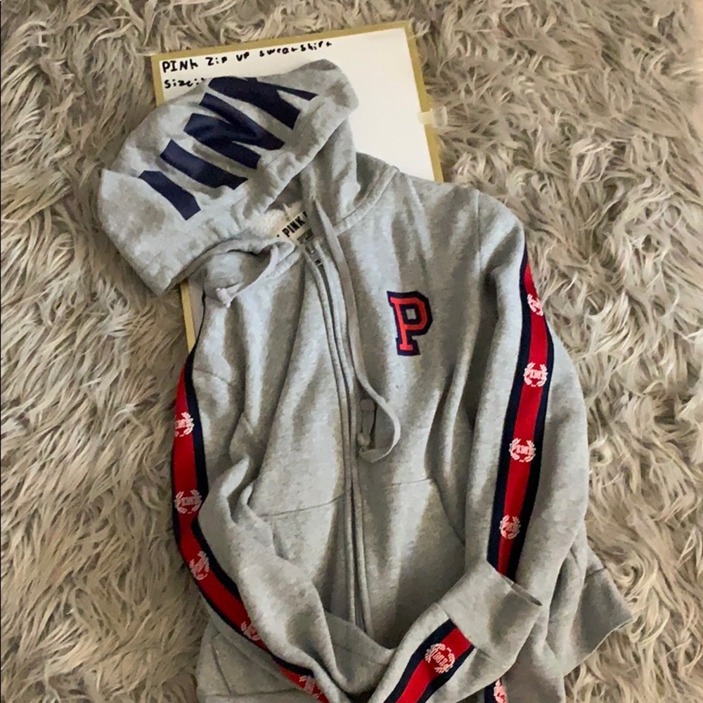 PINK zip up hoddie